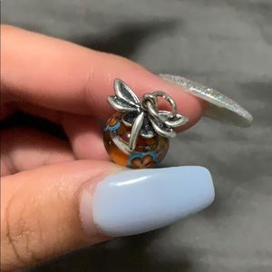 James avery art glass dragonfly charm